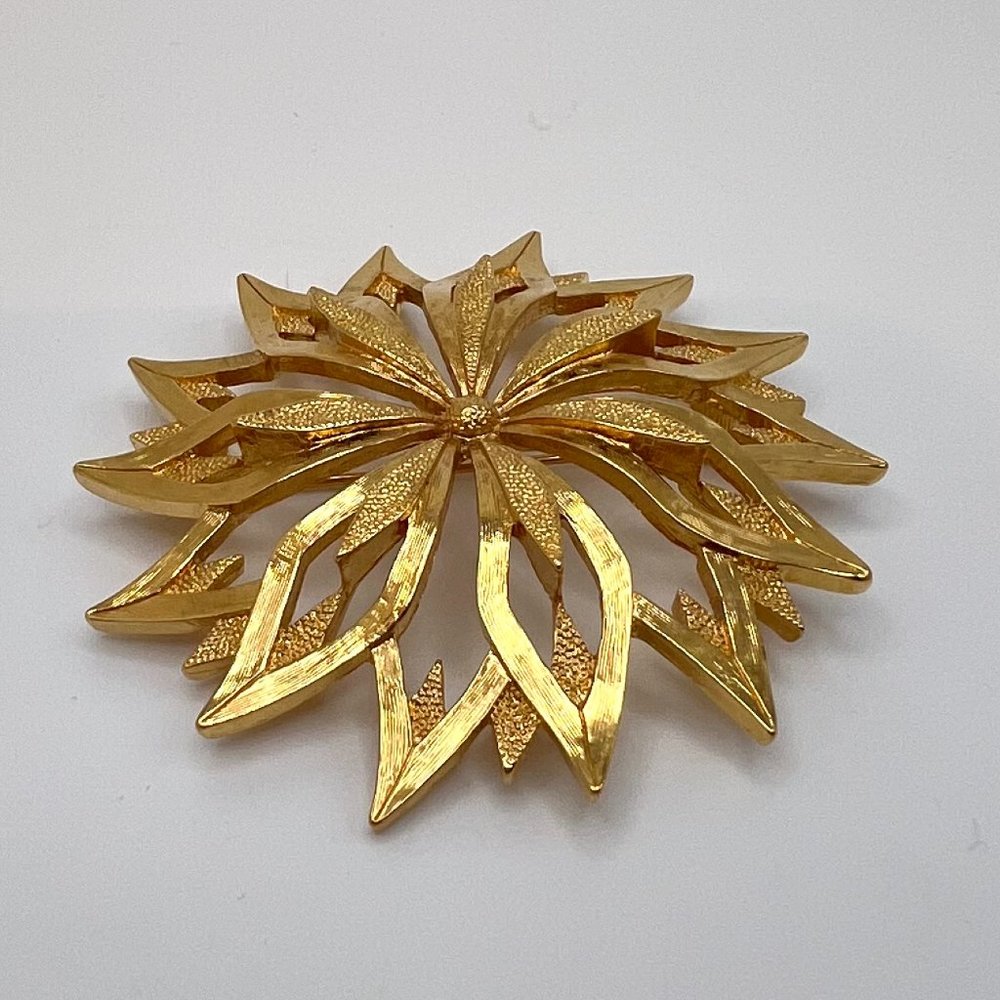 Monet Galaxy Floral Openwork Brooch